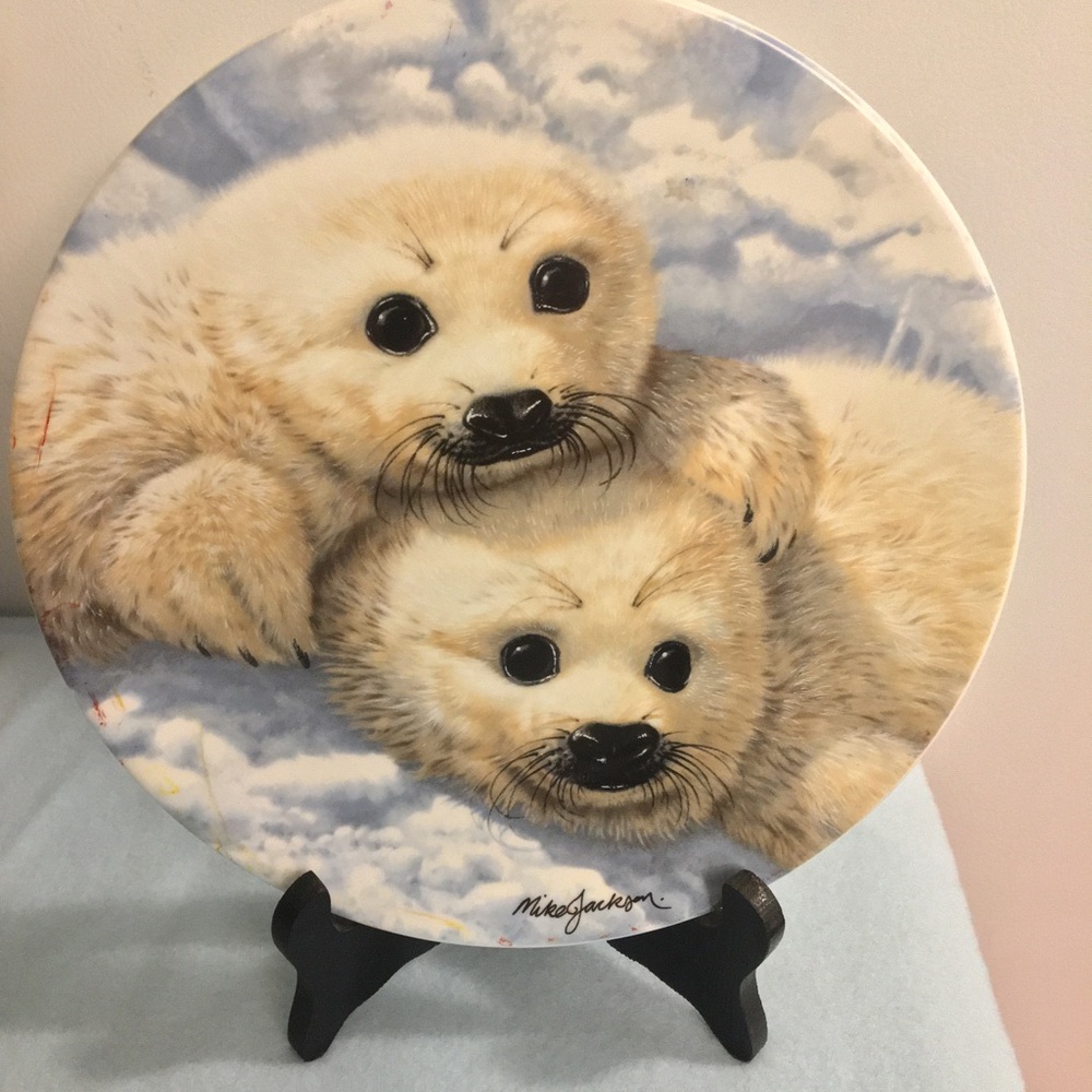 Mike Jackson hand painted baby seals